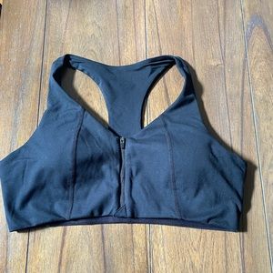 Zella solid black sports bra with padding size Large New without tags